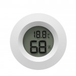 HS0682 White Round LCD Display Thermometer Hygrometer 