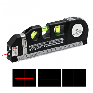 HS1991 Multipurpose Level Laser Horizon Vertical Measure Tape Aligner Bubbles Ruler