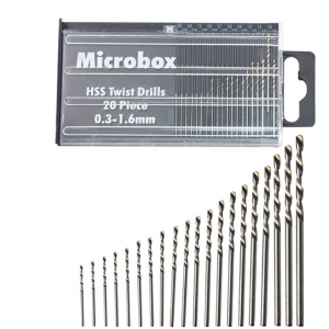 HS1998 20pcs  0.3-1.6mm Micro-Drill Bits