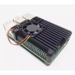 HS6124 Raspberry Pi 5 Aluminum Case with 1pc  4 wired PWM speed Changable Fan