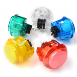 HS6142 SANWA 30mm Transparent Push Button for Arcade Game Joystick Controller