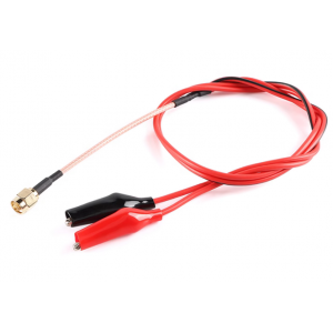 HS6195 SMA Male Plug to Dual Alligator Clip RG316 Cable 50cm