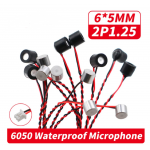 HS6238 6050 Microphone Waterproof Insulation Capacitive Electret Condenser Microphone with PH1.25 Terminal wire