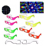 HS6301 Rainbow Diffraction 3D Fireworks Glasses Neon Multi-Starbursts for Fireworks Displays/Holiday Lights/Club/Concert Lights