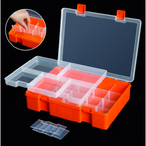 HS6321 2 layer Plastic Box Orange EKB-216