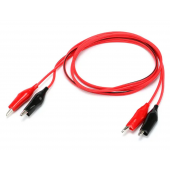 HS6474 1Pair Double-ended Crocodile Clips Cable Alligator Clips Wire Testing Wire Red & Black Color Length 1M