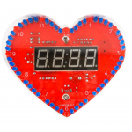 HS6545 Heart Clock Rotating LED Digital Temperature Display Multiple Animated DIY Electronic Kit