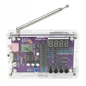 HS6547 DIY FM Radio Electronic Kit Adjustable Frequency 87-108MHz Digital Display DIY Soldering Project Practice Solder RDA5807S