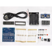 HS6569 51 Single-chip Microcomputer Ultrasonic Distance Measuring Equipment Parking Sensor Alarm HC-SR04 Module DIY Kit