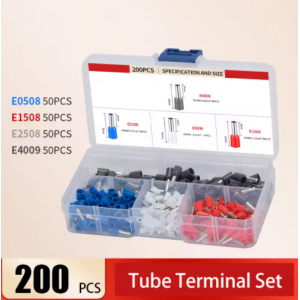 HS6628 200pcs 0.5-4mm Terminals Tube Wire Connector Kit 