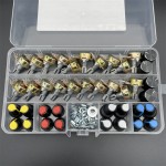 HS6744 200pcs WH148 15MM Single Potentiometer Kit with Knobs B5K/10K/20K/50K/100K