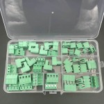 HS6745 50PCS 2EDG 5.08MM plug-in pcb terminal block 2P3P4P straight pin plug pin holder complete set in box