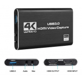 HS6765 4K USB 3.0 Video Capture Card HDMI-compatible 1080P 60fps HD Video Recorder Grabber For OBS Capturing Game Card Live